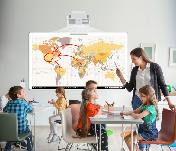 Epson 3LCD ultrashort-throw interactief scherm