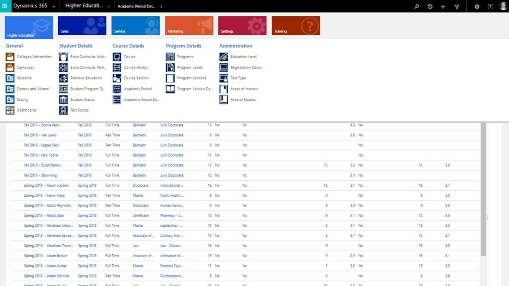 Dynamics 365 screenshot