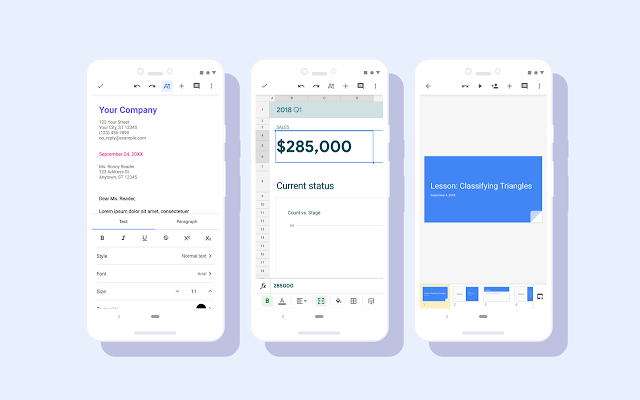Afbeelding visuele Google update G Suite