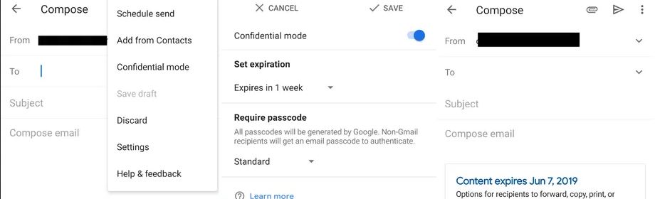 Gmail confidentiality