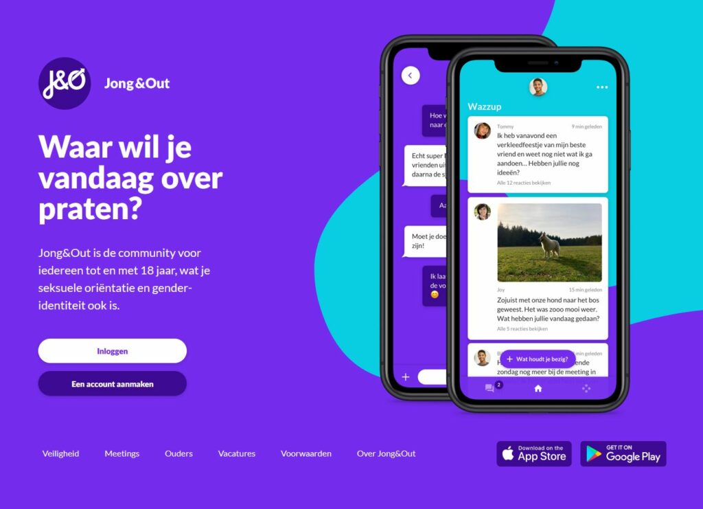 Jong&Out - app voor LHTBI-jongeren