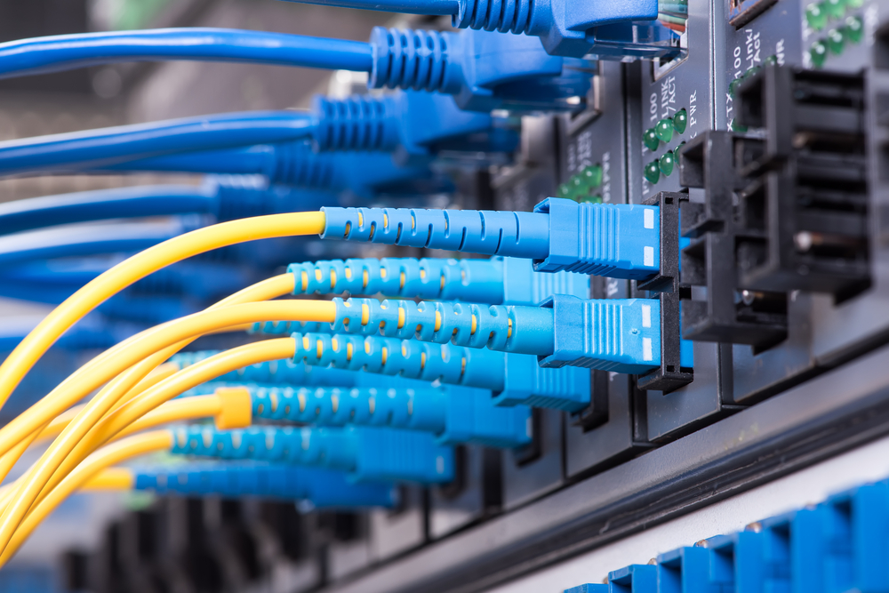 Data,Transfer,By,Optical,Fibre,Information,Technology.