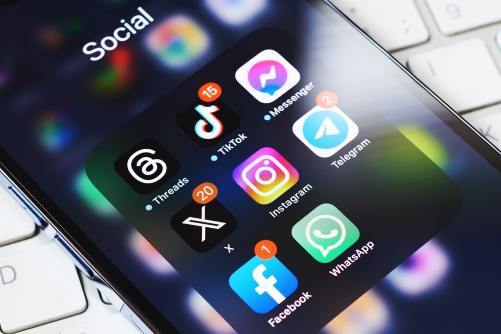 Meta, Snap, X, TikTok