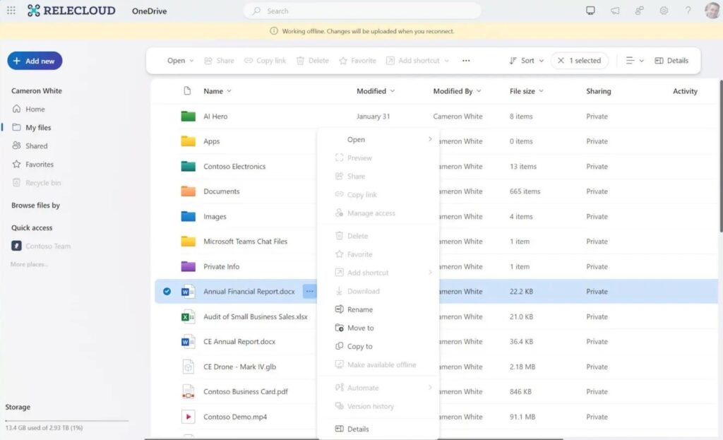 OneDrive, Copilot, 365