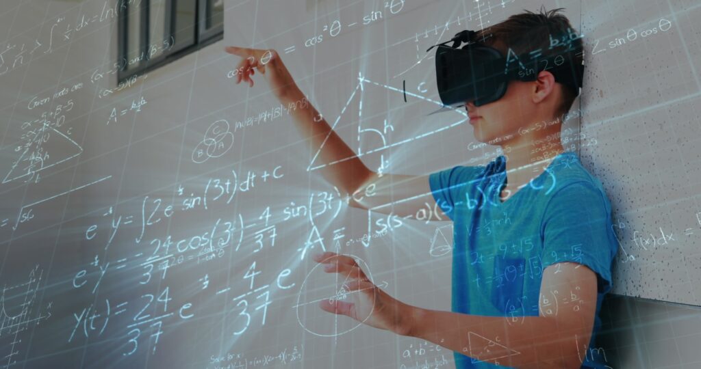VR, XR, wiskunde, leerling